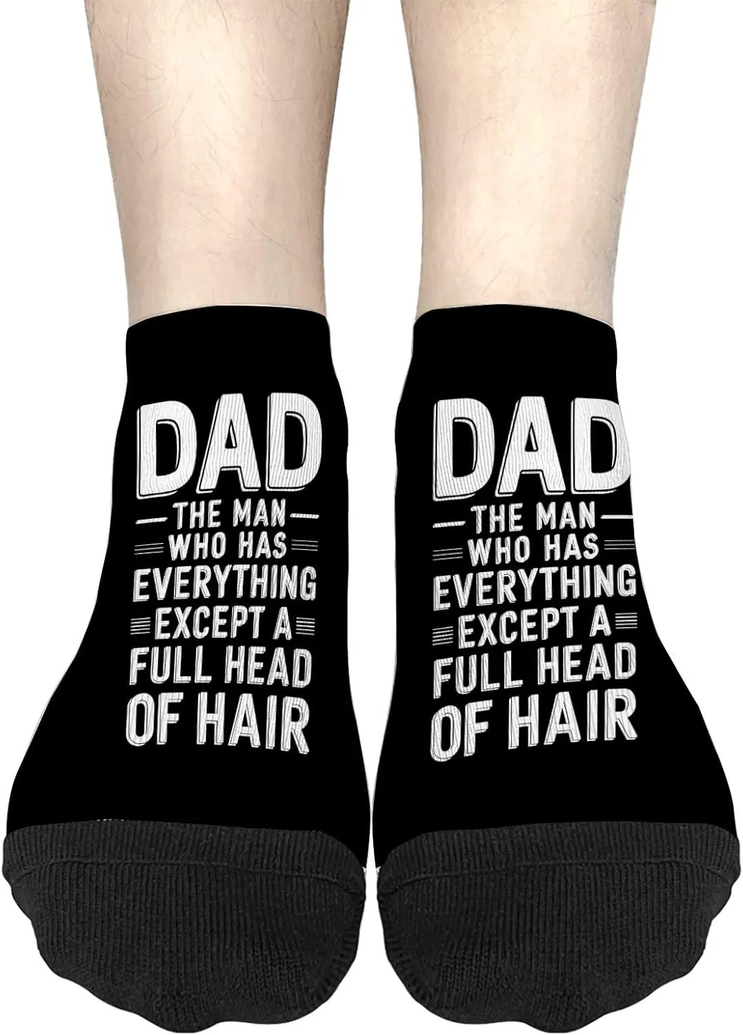 Silly Sock No Show Socks Womens, Dad The Man Who Has Everything Except A Full Head Of Hair Sock, White Elephant Gifts For Women