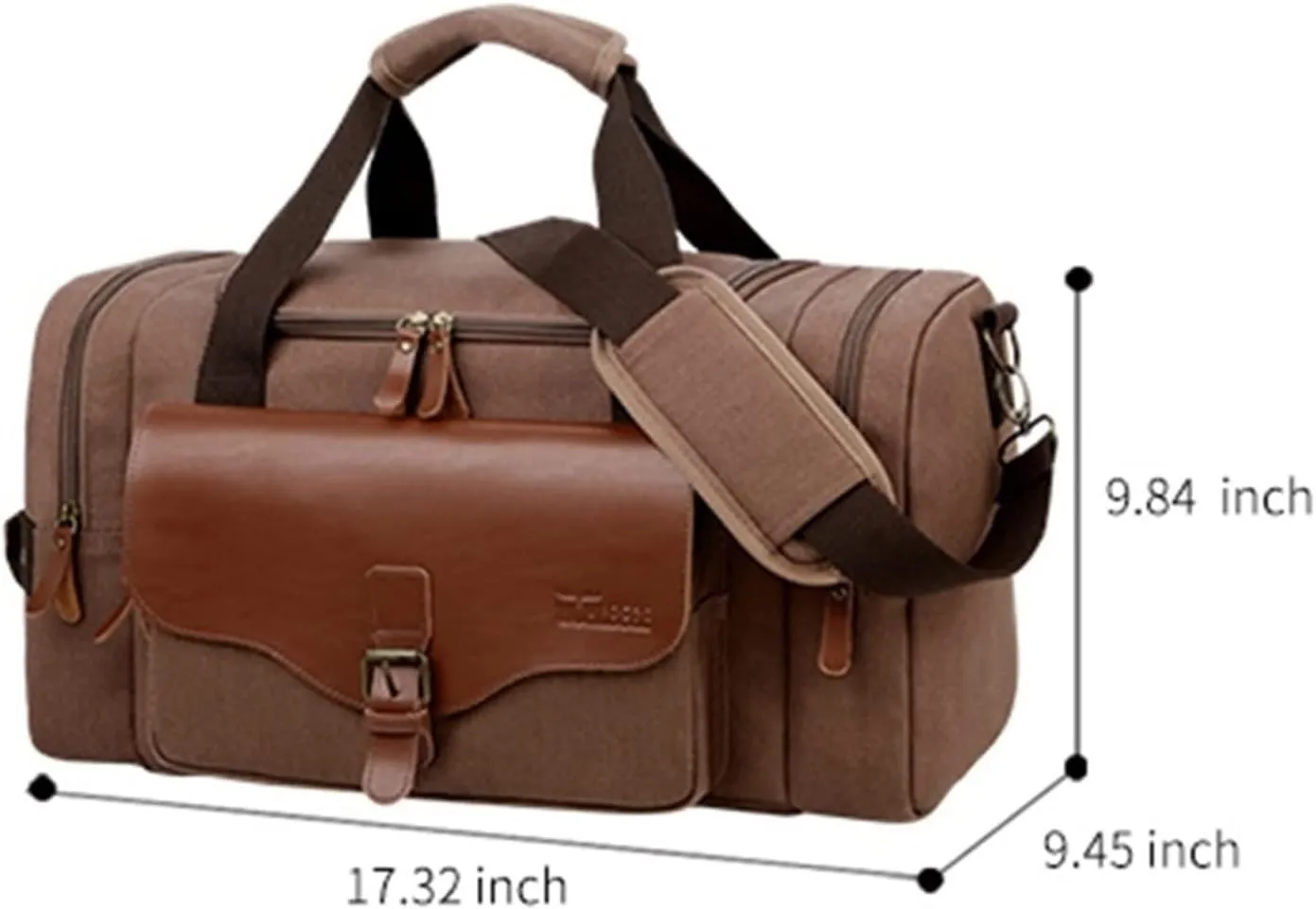 Sports Duffel Bags Men Large Capacity Canvas Multifunction Leather Bags Carry on Luggage Bag Tote Utility Travel Bag Weekender Bag Travel Man(Black)