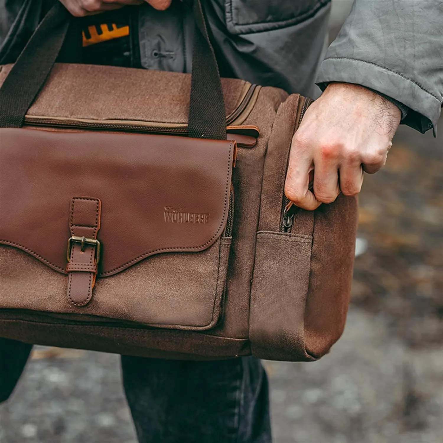Sports Duffel Bags Men Large Capacity Canvas Multifunction Leather Bags Carry on Luggage Bag Tote Utility Travel Bag Weekender Bag Travel Man(Grey)