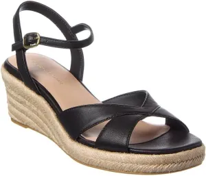 Stuart Weitzman Miami Espadrille Canvas & Leather Wedge