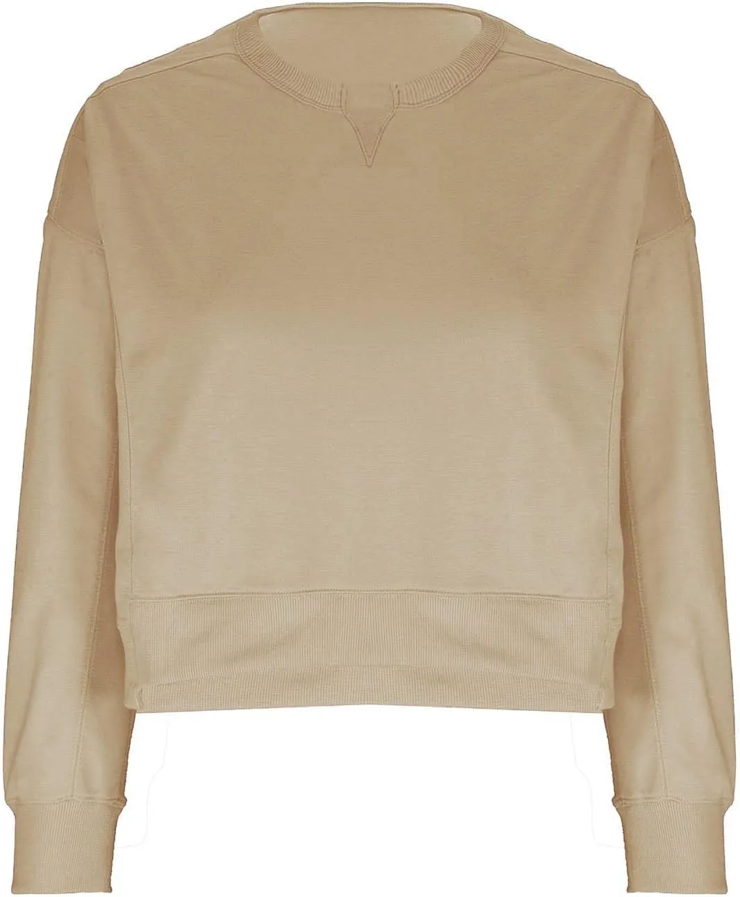 Sweatshirt for Women Trendy Solid Color Long Sleeve Pullover Crewneck Cropped Sweatshirts Casual Tops Fall Clothes