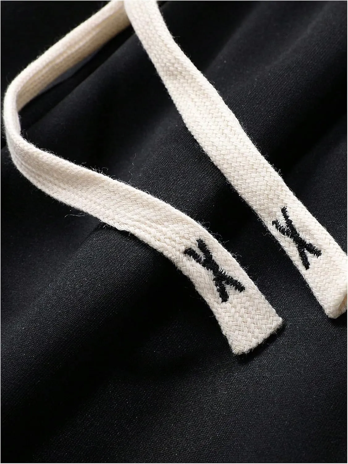 WDIRARA Men's Graphic Print Knot Front Sweatpants Drawstring Elastic Waist Trousers with Pockets