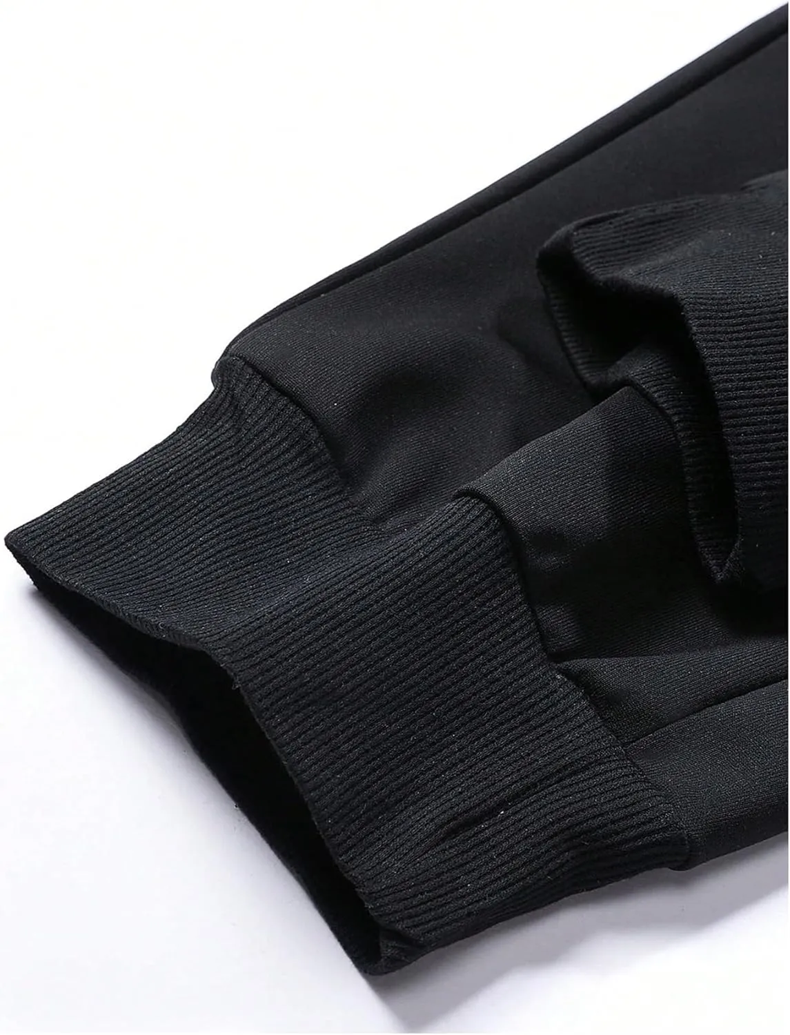 WDIRARA Men's Graphic Print Knot Front Sweatpants Drawstring Elastic Waist Trousers with Pockets