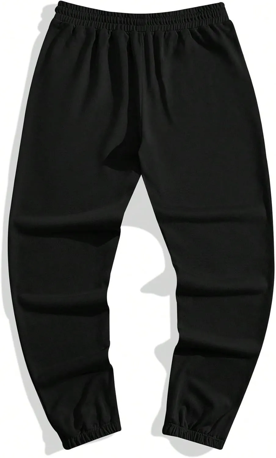 WDIRARA Men's Graphic Print Knot Front Sweatpants Drawstring Elastic Waist Trousers with Pockets