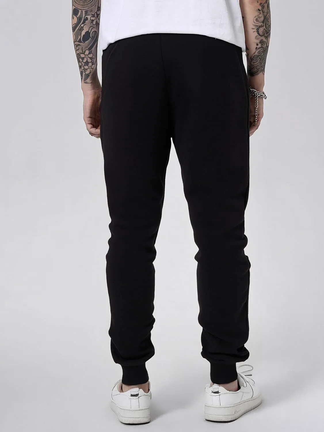WDIRARA Men's Graphic Print Knot Front Sweatpants Drawstring Elastic Waist Trousers with Pockets