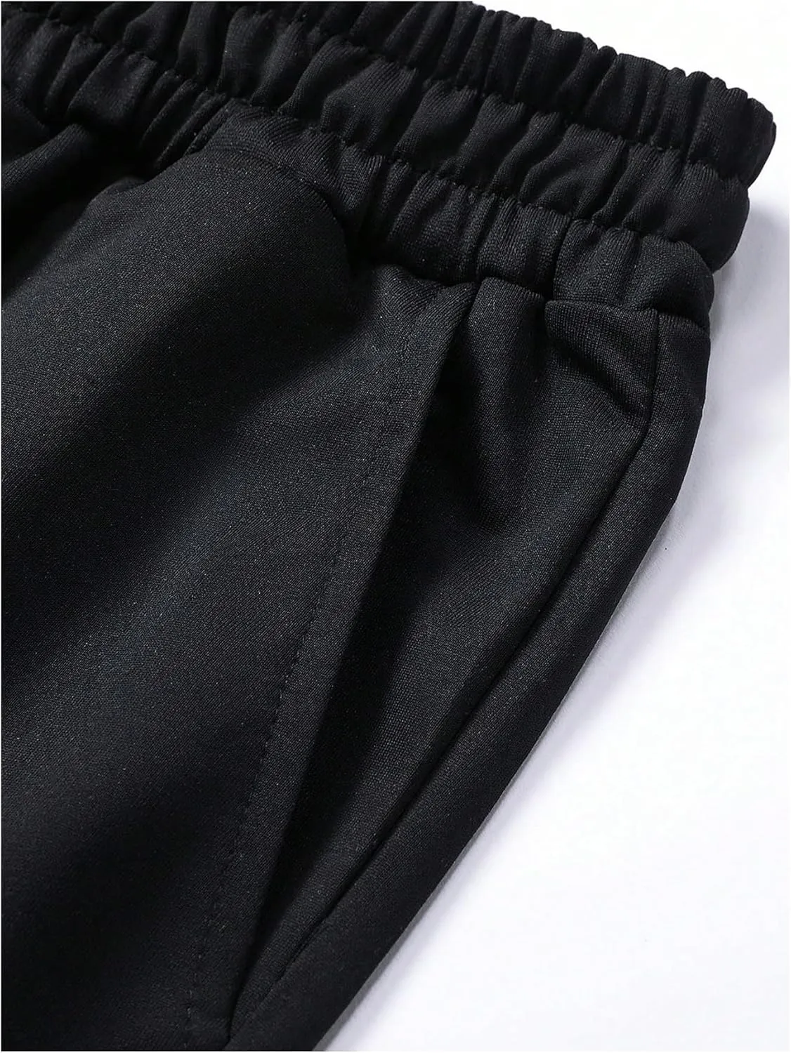 WDIRARA Men's Graphic Print Knot Front Sweatpants Drawstring Elastic Waist Trousers with Pockets