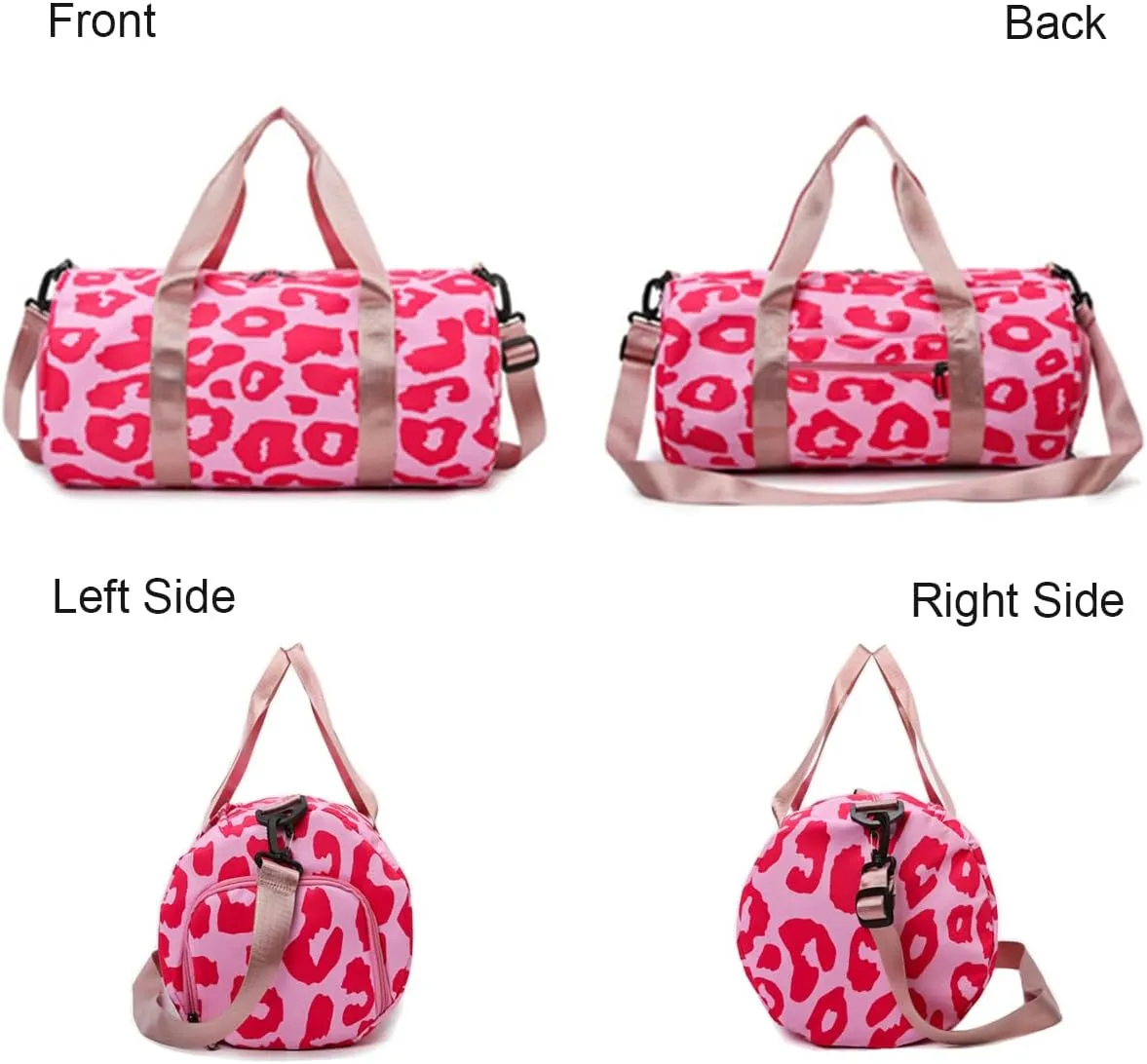 Weekender Duffel Sport Gym Bag Overnight Travel duffle Bags with Shoe Compartment Wet Pocket GB2301A Cowprint Pink (Color : A2-Pink)