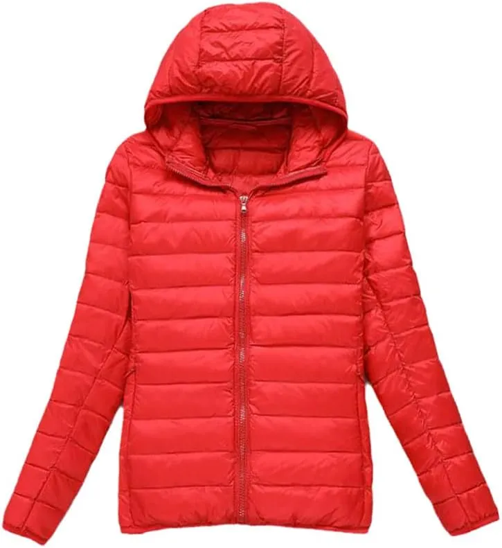 Women Duck Down Jackets Winter Ultralight Hooded Women Down Coat Portable Short Parkas Puffer Overcoat