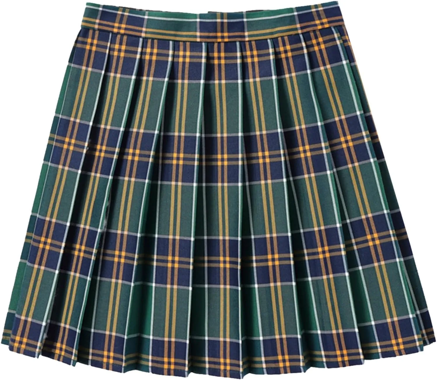 Women's A-line Plaid Skater Pleated Skirts, High Waist Short Mini Y2K Style Tennis Skirt Skort for School Women