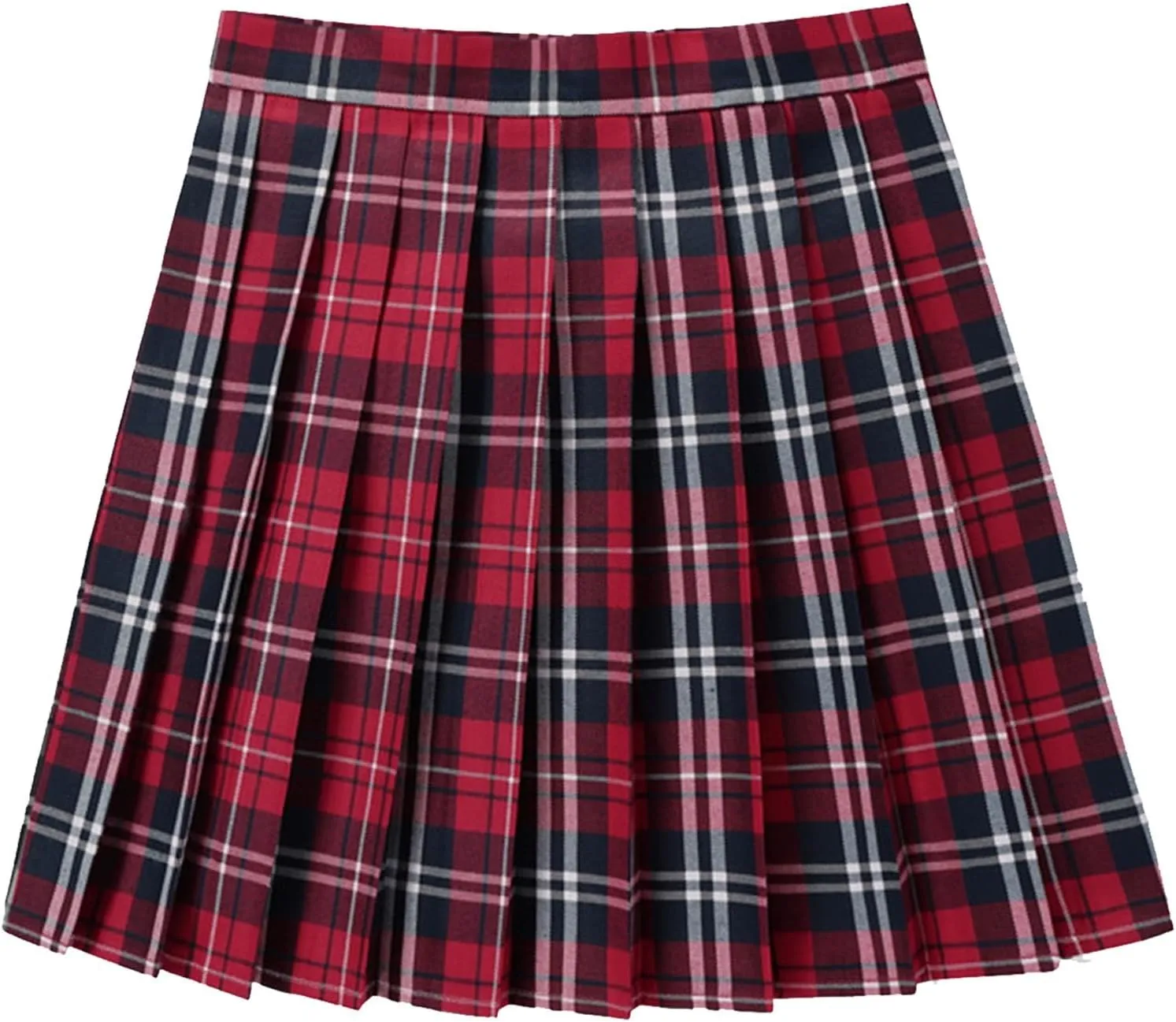 Women's A-line Plaid Skater Pleated Skirts, High Waist Short Mini Y2K Style Tennis Skirt Skort for School Women