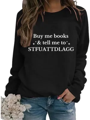 Womens Abibliophobia Sweatshirt Funny Vintage Reading Shirts Long Sleeve Crewneck Graphic Pullover Book Lover Gift