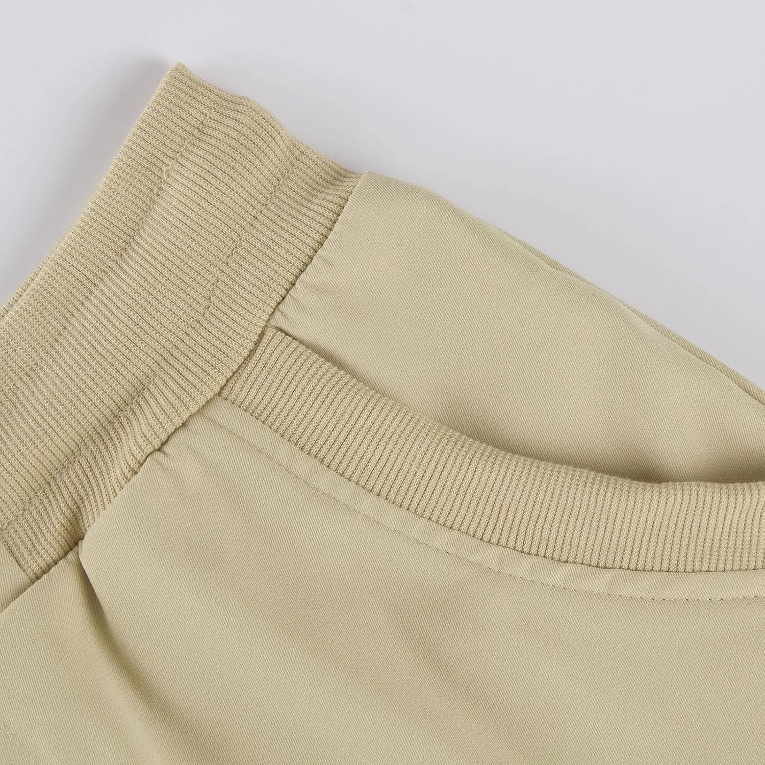 Womens Cargo Pants Casual Loose Hiking Pants Drawstring High Waisted Cropped Pants Trendy Cargo Joggers with Pockets