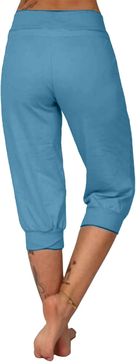 Women's Casual Comfortable Stretch Drawstring Pants Slim Active Yoga Lounge Outfits Stylish Sport Fitness Casual Pant