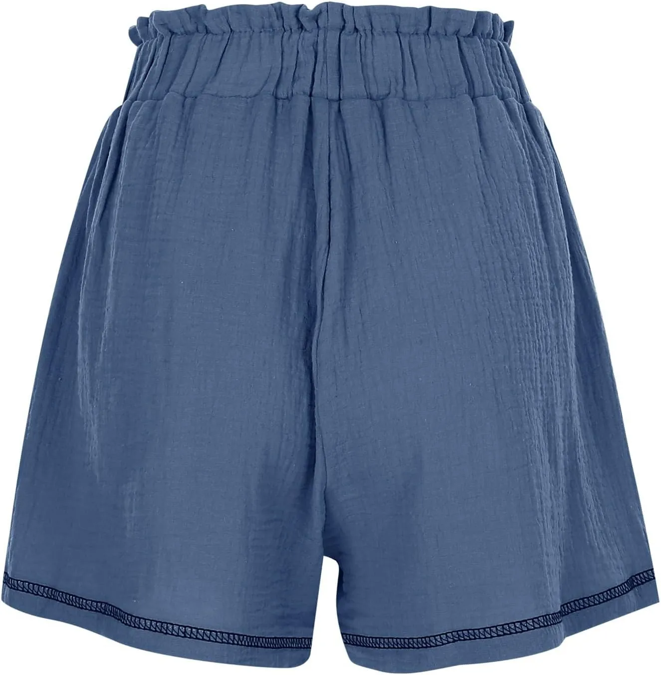 Womens Casual Shorts Elastic High Waisted Wide Leg Shorts 2024 Vacation Resort Beach Cruise Shorts with Pocket Summer