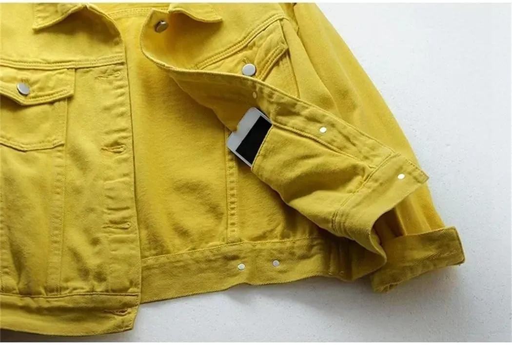 Women's Short Korean Style Loose Long Sleeve Jacket Student Spring And Autumn Denim Jacket Top