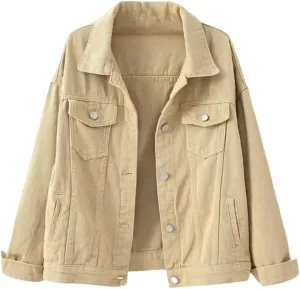 Women's Short Korean Style Loose Long Sleeve Jacket Student Spring And Autumn Denim Jacket Top