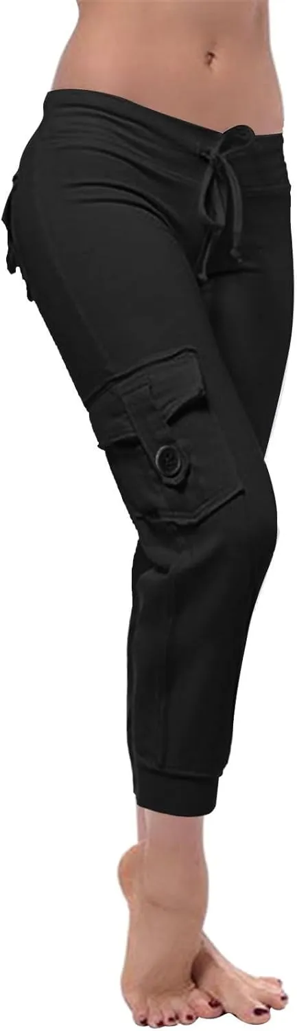 Women's Stretch High Waist Yoga Pant Trendy Daily Home Lounge Gym Fitness Sweatpants Office Work Dress Casual Trouser