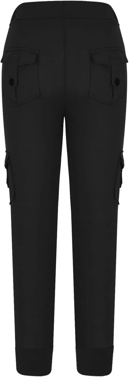 Women's Stretch High Waist Yoga Pant Trendy Daily Home Lounge Gym Fitness Sweatpants Office Work Dress Casual Trouser