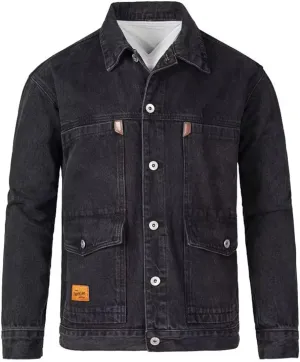 XYGJZ Men Slim Fit Denim Jacket Long Sleeve Trucker Jeans Jacket