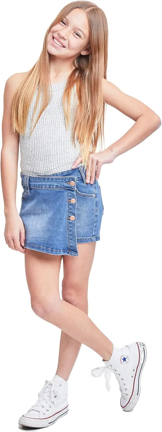 YMI Girls 3-Button Asymemetric Skort is Both Stylish and Comfortable