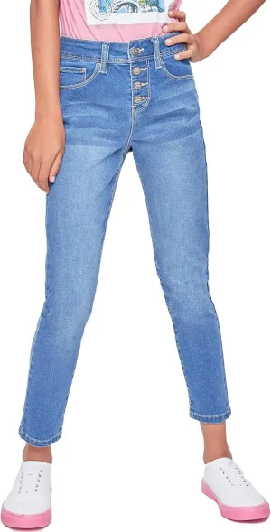 YMI Girls Essential Button Fly Skinny Jeans