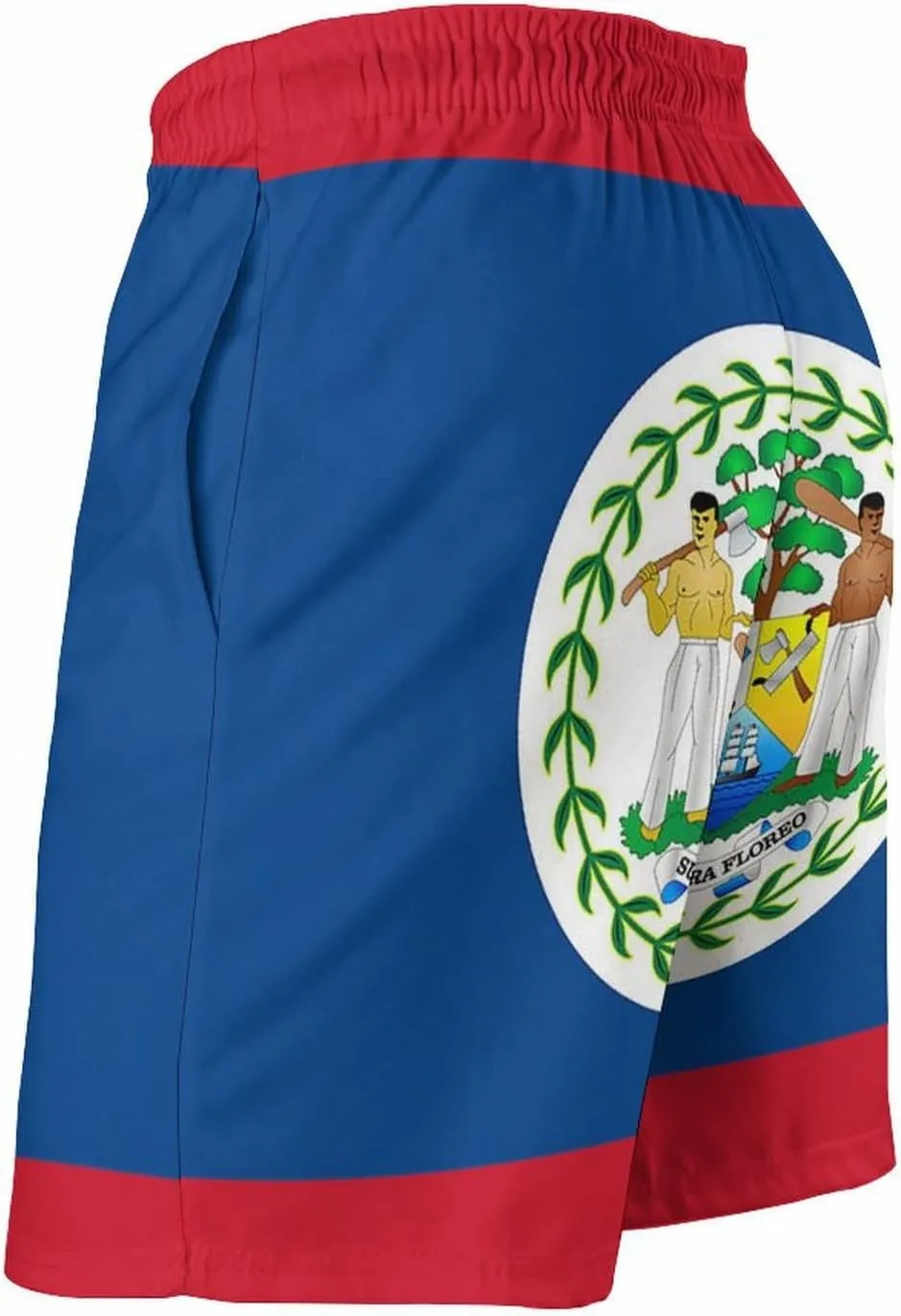 Zakqeik Slovakia Flag Mens Swim Trunks Quick Dry Swim Shorts with Pockets Funny Beach Shorts