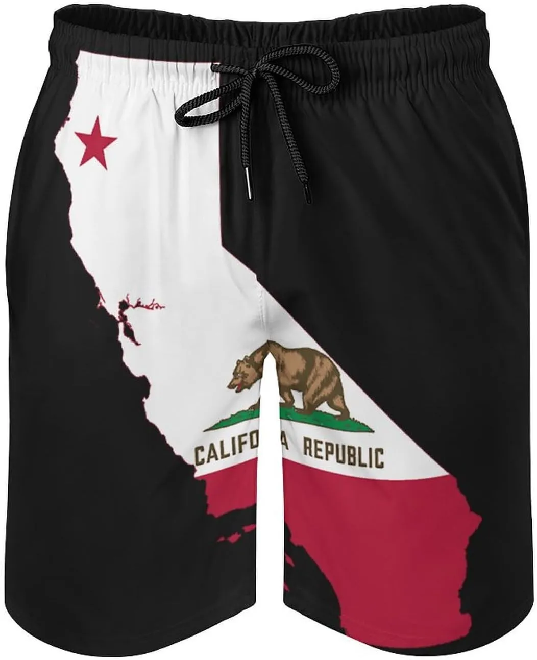 Zakqeik Slovakia Flag Mens Swim Trunks Quick Dry Swim Shorts with Pockets Funny Beach Shorts