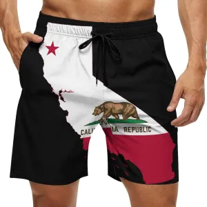 Zakqeik Slovakia Flag Mens Swim Trunks Quick Dry Swim Shorts with Pockets Funny Beach Shorts
