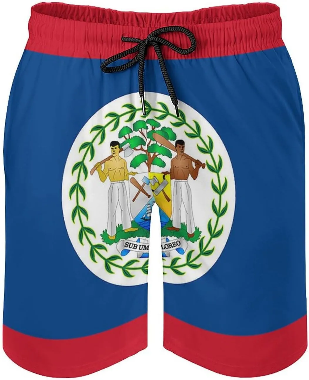 Zakqeik Slovakia Flag Mens Swim Trunks Quick Dry Swim Shorts with Pockets Funny Beach Shorts