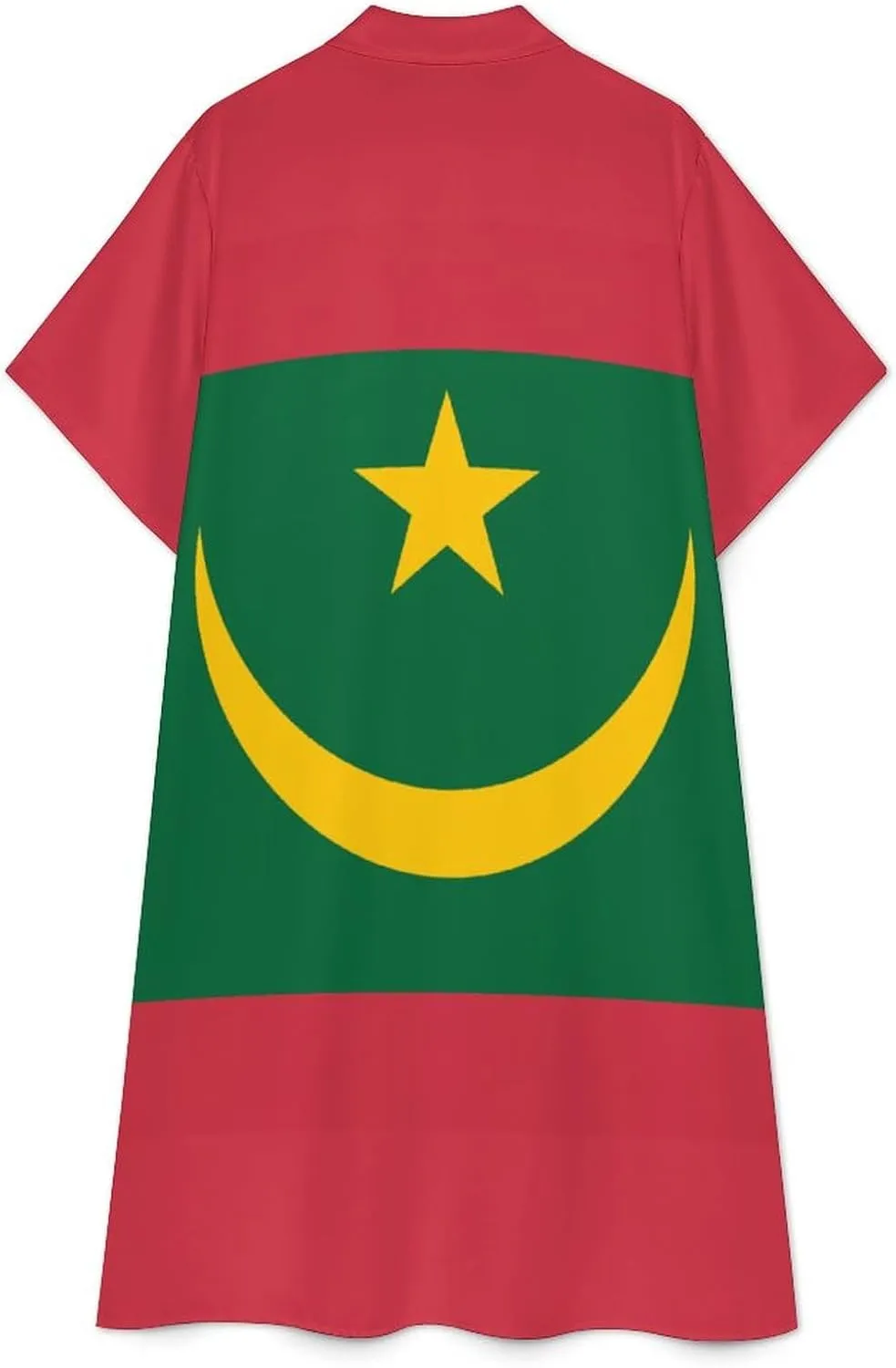 Zakqeik Women's Italy Flag Shirt Dress Collar V-Neck Button Down Loose Short Sleeve Long Dresses