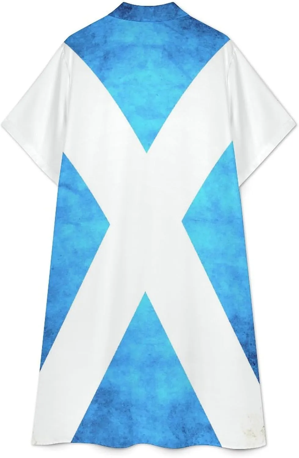 Zakqeik Women's Zimbabwe Flag Shirt Dress Collar V-Neck Button Down Loose Short Sleeve Long Dresses